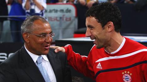 Felix Magath (l.) und Mark van Bommel arbeiteten einst als Trainer und Spieler beim FC Bayern zusammen