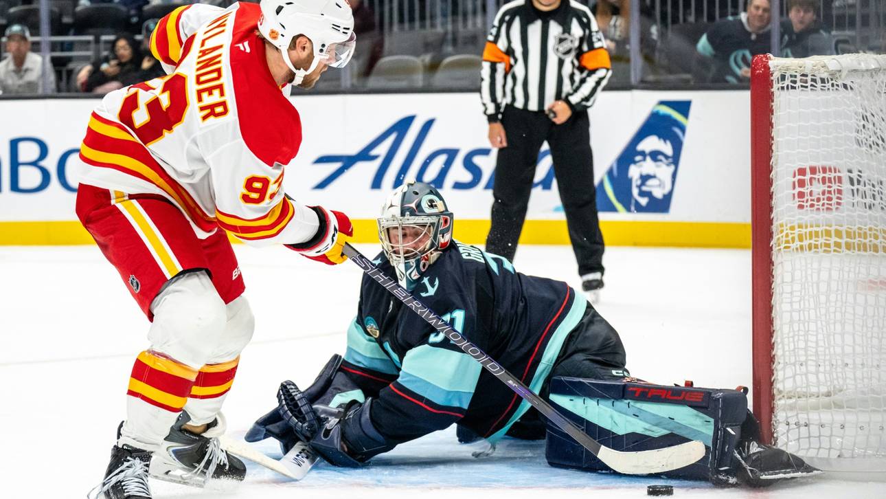 NHL: Grubauers Kraken jubeln gegen die Flames