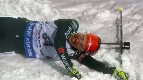 Biathlon: Laura Dahlmeier fiel nach ihrem starken zweiten Platz im Sprint von Nove Mesto erschöpft zu Boden