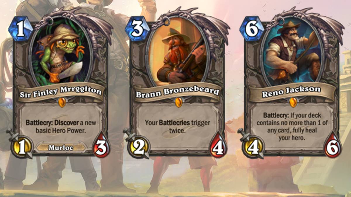 Sir Finley bietet zahlreiche Möglichkeiten für Decks, bei welchen man die Hero-Power nicht verwendet.  Mit Brann weden Battlecrys zwei mal ausgelöst. Über die Heal-Power von Reno Jackson brauch man gar nicht erst zu sprechen.