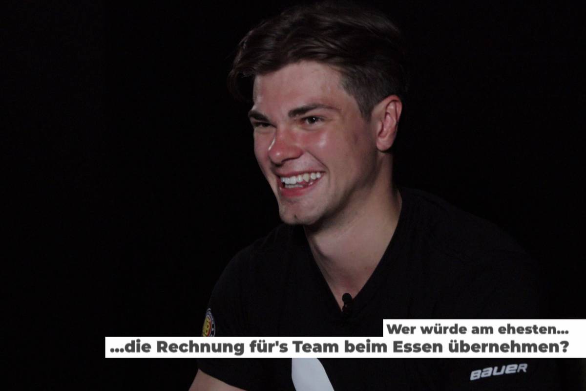 Unsere Challenge für die deutsche Eishockey-Nationalmannschaft: Bei "Wer würde am ehesten..." muss das DEB-Team einen Spieler auswählen - und dabei knifflige Fragen beantworten.