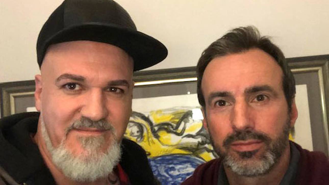 SPORT1-Reporter Reinhard Franke (l.) traf sich in München zum Interview mit dem früheren 1860-Sportchef Miki Stevic