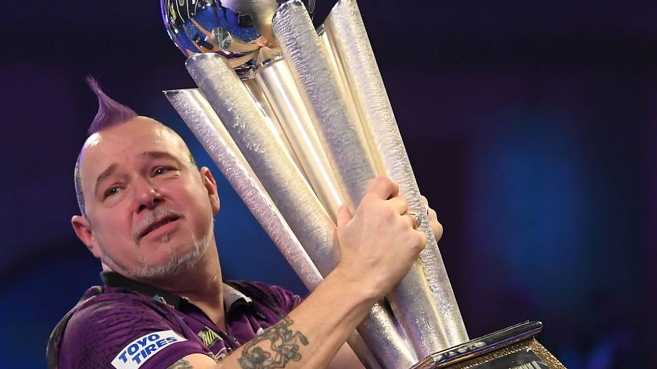 Peter Wright war nach seinem Gewinn bei der WM 2020 sichtlich gerührt