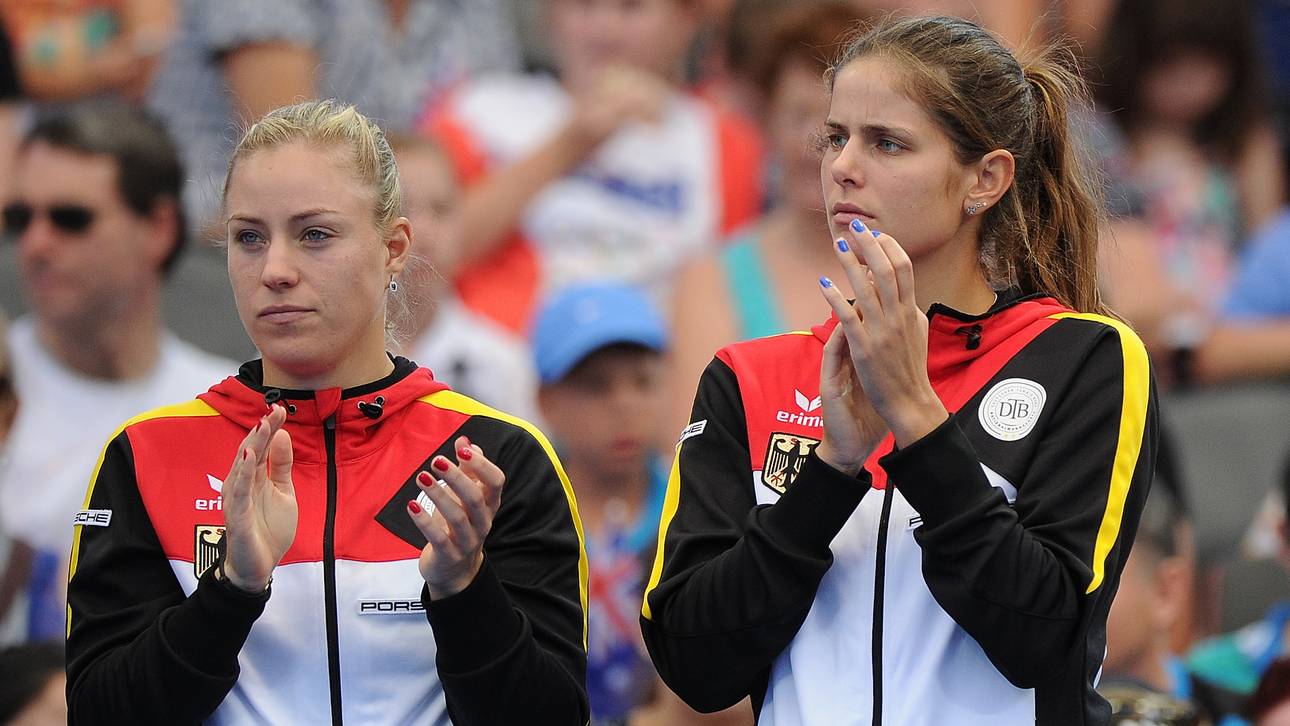 Fed-Cup-Team mit Görges und Kerber