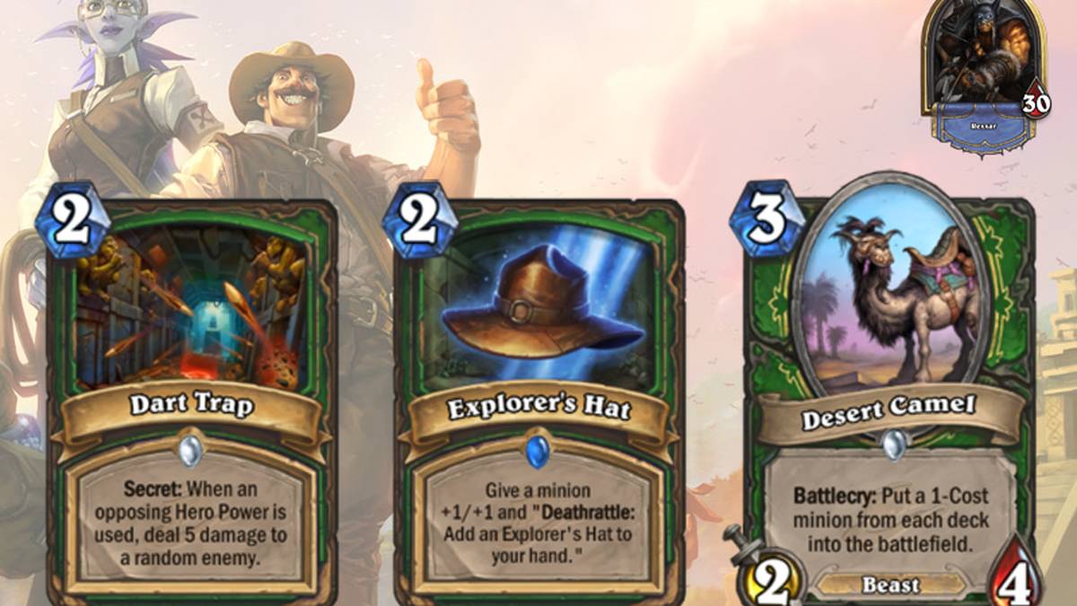 Die Dart Trap eignet sich eher für Mid-Range-Decks. Explorers Hat ist in so gut wie allen Decks spielbar. Das Desert Camel eignet sich vor allem für Face- und Zoo-Decks.