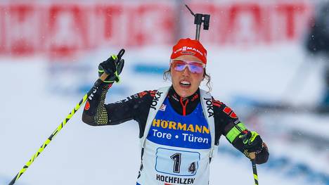 Laura Dahlmeier feiert bei der WM in Hochfilzen ihre fünfte Goldmedaille
