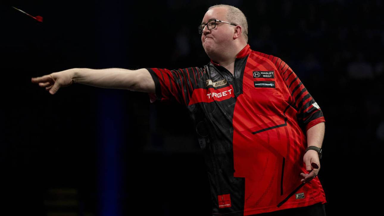 Stephen Bunting musste im Spiel gegen Niko Springer Buhrufe und Pfiffe hinnehmen