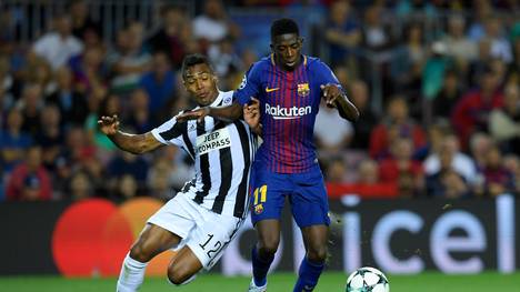 Ousmane Dembele gegen Juventus bei seinem Champions-League-Debüt für Barca