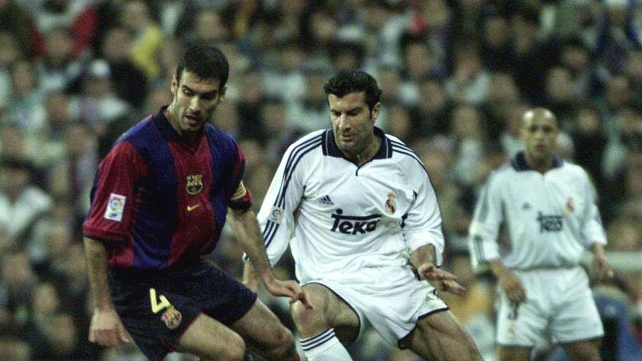 Pep Guardiola und Luis Figo