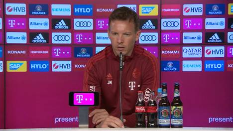 Um Bayerns Topstürmer Robert Lewandowski gab es zuletzt diverse Gerüchte über einen Wechsel im Sommer. Trainer Julian Nagelsmann glaubt dennoch an einen Verbleib des Polen.