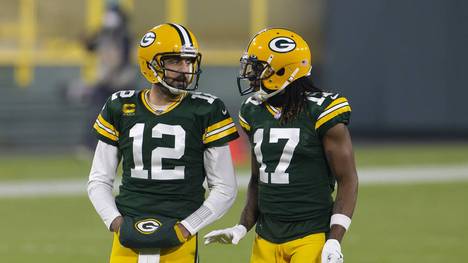 Aaron Rodgers (l.) und Devante Adams bildeten bei den Packers ein Traumduo