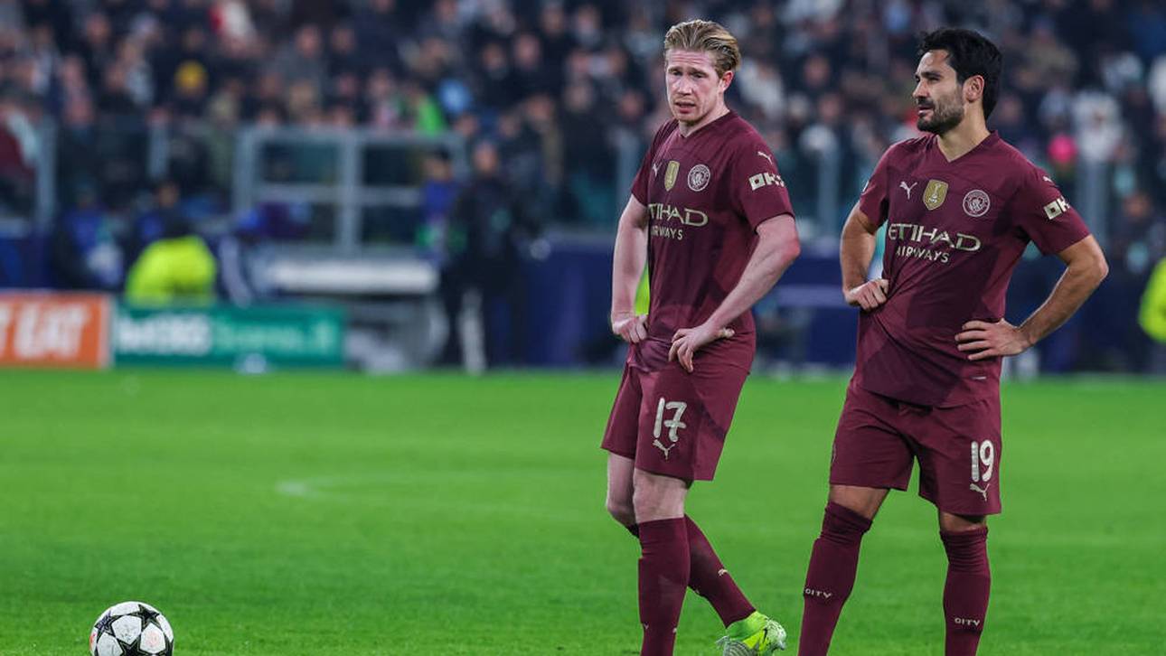 Kevin De Bruyne (l.) und Ilkay Gündogan (r.) sitzen gegen den FC Everton vorerst nur auf der Bank