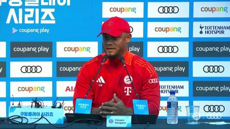 Bayern-Trainer Vincent Kompany spricht über die Arbeit mit den rückkehrenden Nationalspielern, insbesondere Manuel Neuer und Thomas Müller. 