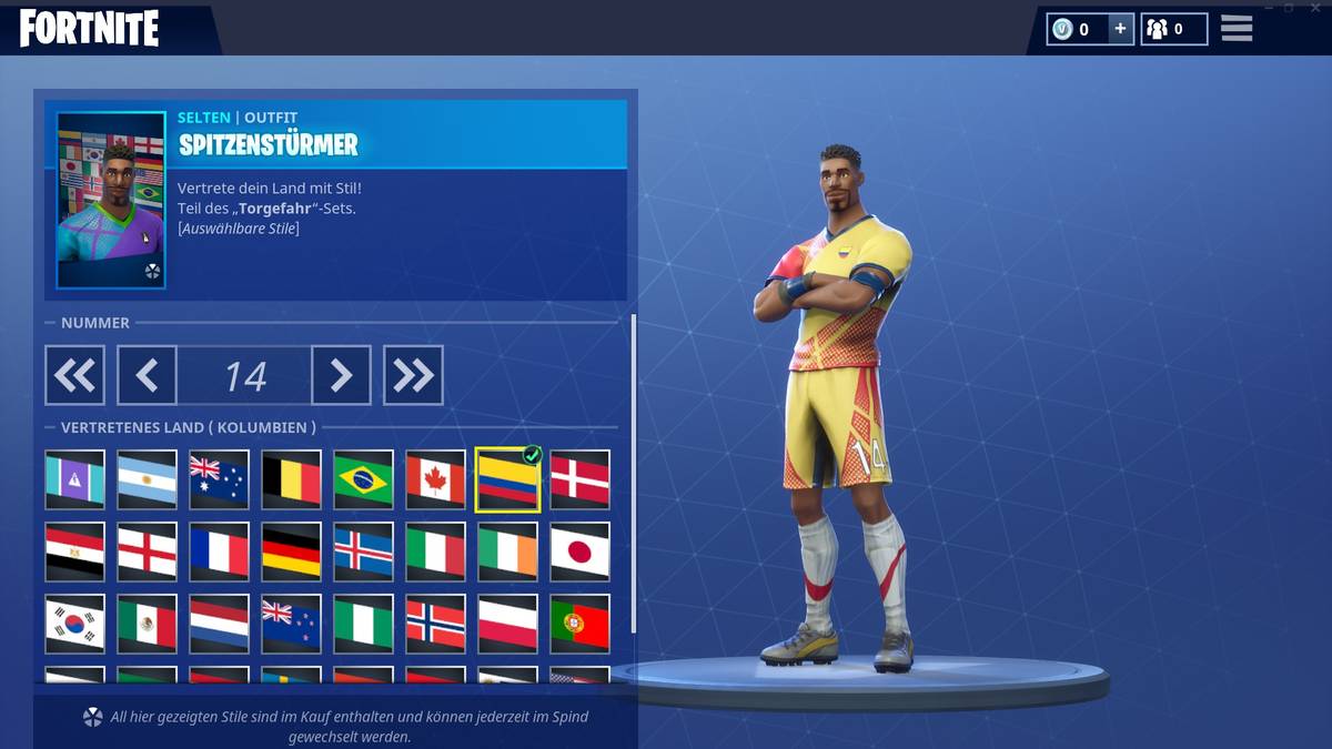 Kolumbiens Design orientiert sich an dem der Russen, nur natürlich in gelb und rot