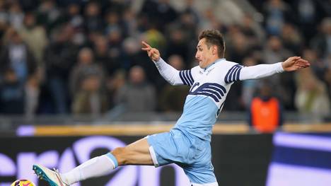 Miroslav Klose von Lazio Rom am Ball