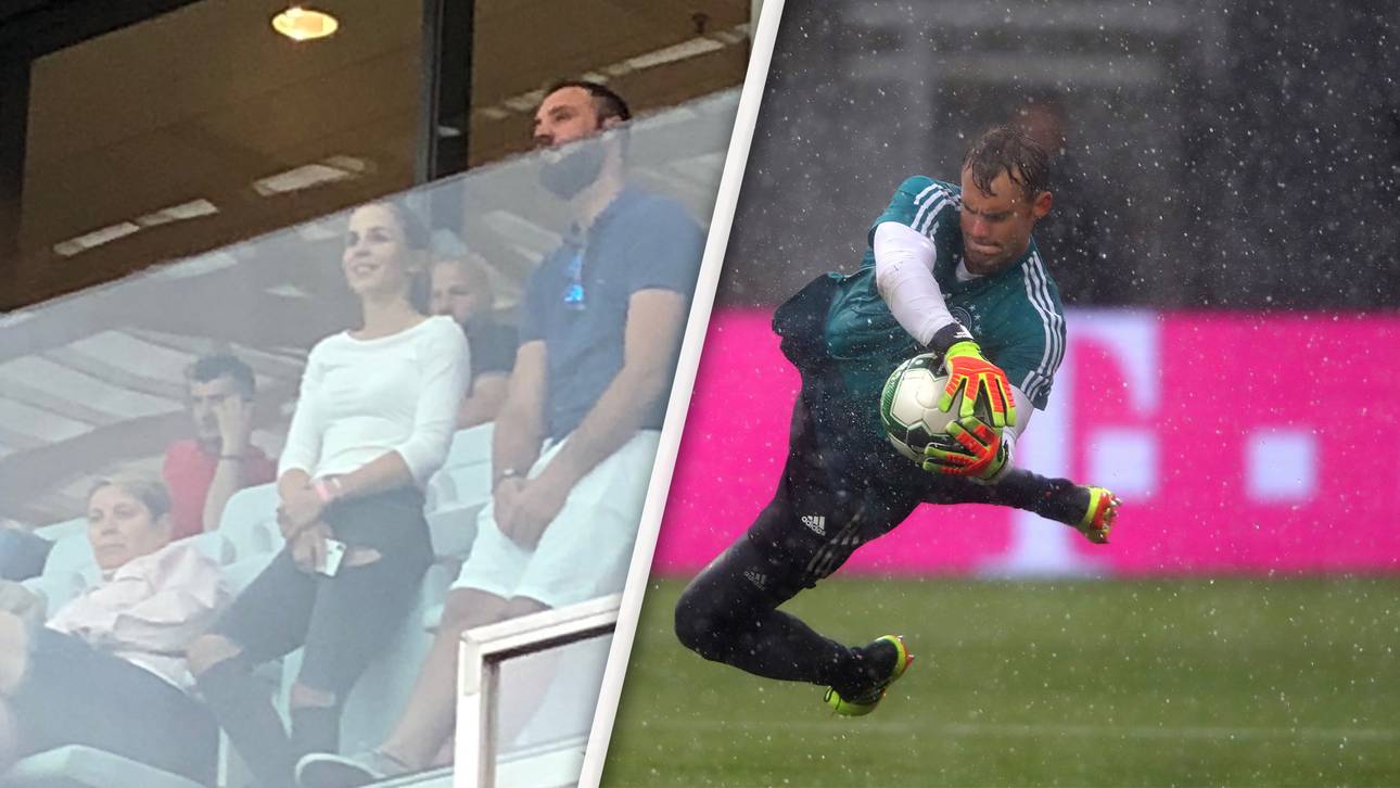 Frau Nina drückt Neuer die Daumen