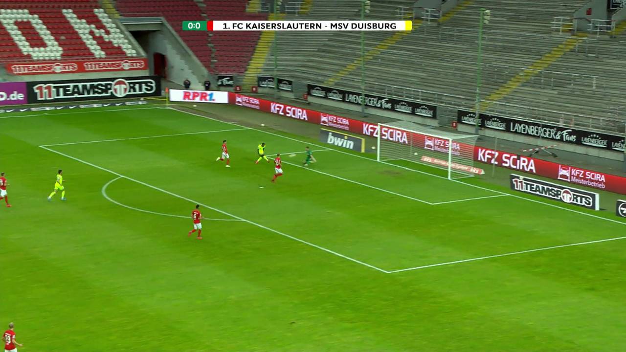 3. Liga: MSV Duisburg besiegt 1. FC Kaiserslautern mit 3:1