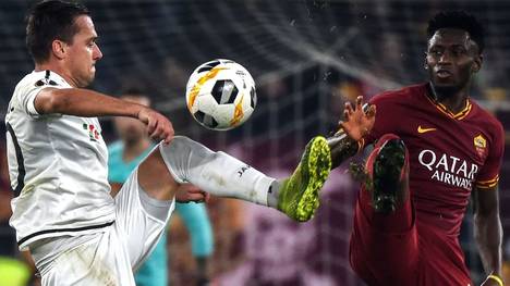 Michael Liendl (L.) konnte mit dem Wolfsberger AC der AS Rom ein Remis abringen