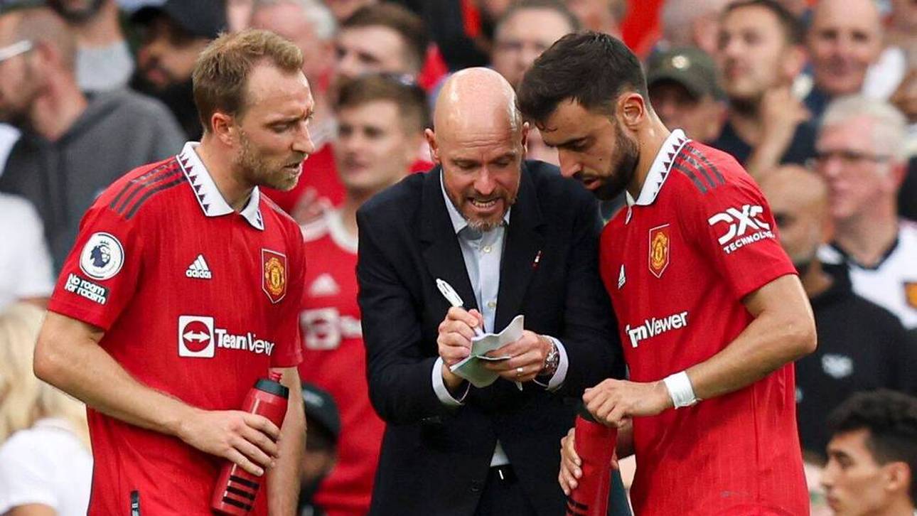 Christian Eriksen (l.) und Bruno Fernandes (r.) sollen Manchester United wieder in die Erfolgsspur bringen