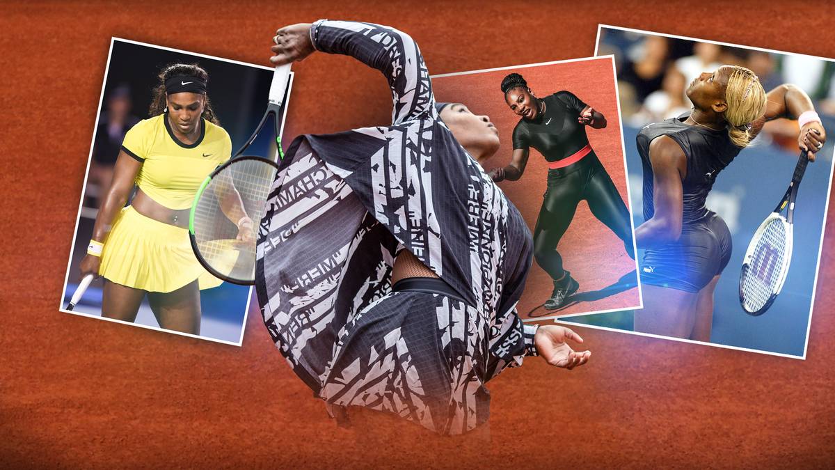 Auch beim zweiten Höhepunkt der Tennis-Saison in Paris lässt Serena Williams wieder modetechnisch aufhorchen. Bei den French Open zeigt sie sich erneut in auffälligem Dress. SPORT1 zeigt die schrillsten Outfits des Tennis-Megastars