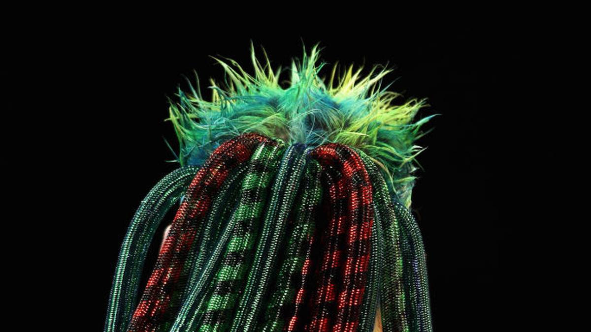 Haartechnisch kann er aber schon locker mit dem imposanten Dreadlock-Zopf des Australiers mithalten