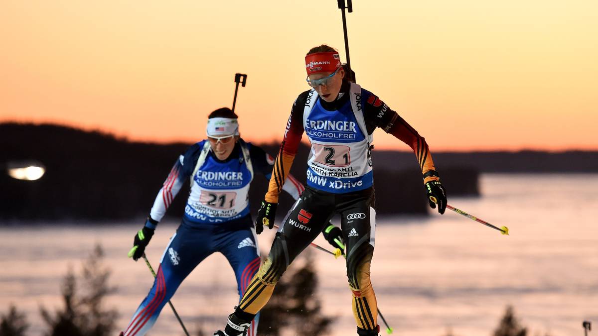Im herrlichen Abendlicht von Finnland ist es aber vor allem die deutsche Staffel um Franziska Hildebrand, die zur Höchstform aufläuft