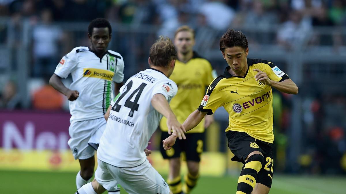 Die Gladbacher werden ordentlich vorgeführt. Shinji Kagawa hat sogar noch das fünfte Tor auf dem Fuß, trifft den Ball aber nicht richtig