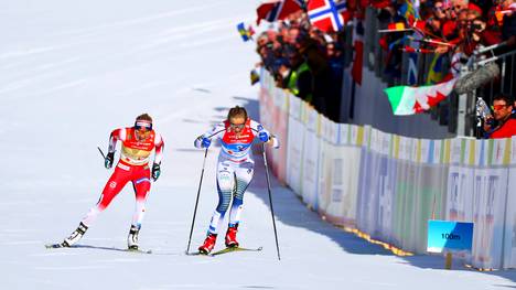 Bereits bei der WM-Staffel hatte Stina Nilsson im Sprint Therese Johaug keine Chance gelassen