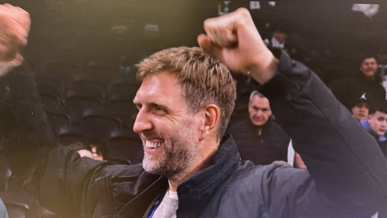 Dirk Nowitzki beim NBA-Spiel in London