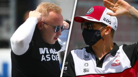 Kimi Räikkönen (r.) ist mal wieder sauer auf Nikita Mazepin