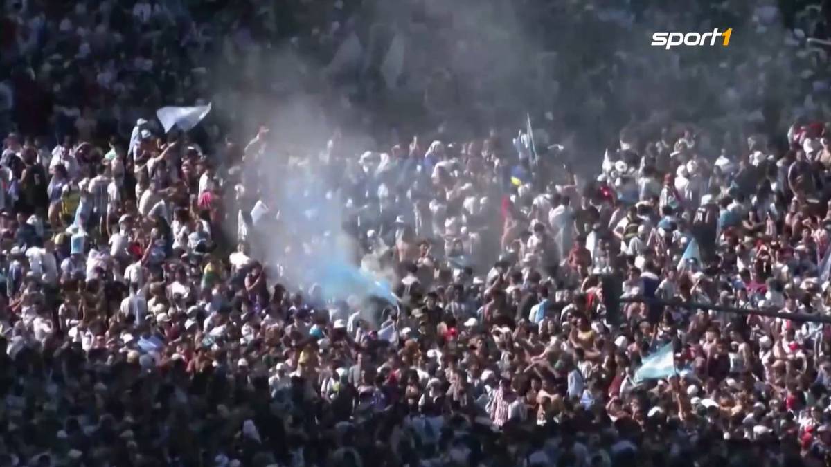 Über eine Million Fans: So wild feiert Argentinien den Titel