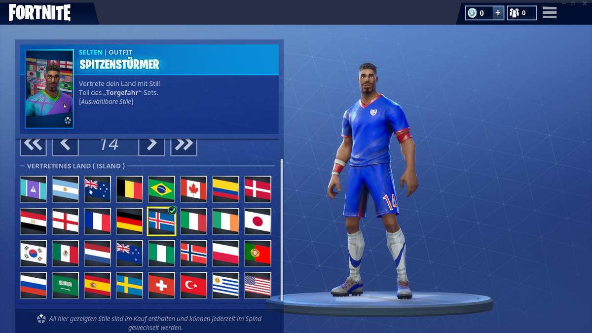 Der "Klatsch"-Emote mit dem die Isländer in Frankreich die Herzen der Fans gewannen, ist noch nicht in Fortnite integriert. Dafür aber ein durchaus ansehnliches Trikot