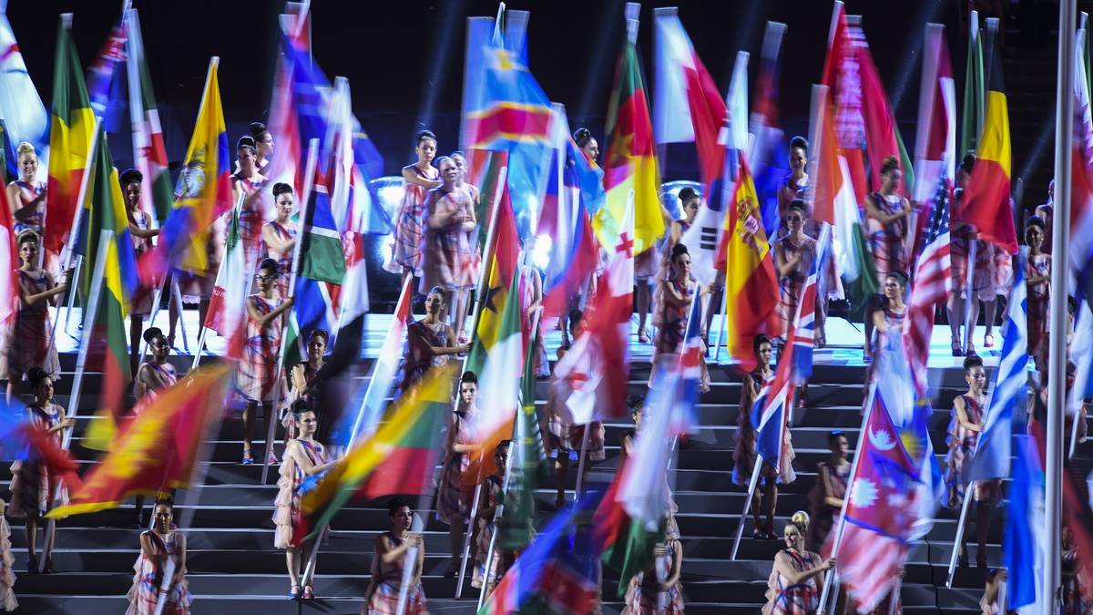 Dann dürfen die Athleten endlich einlaufen