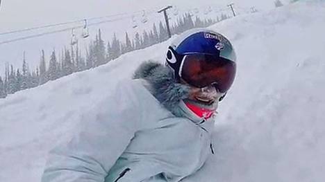 Lindsey Vonn in einem Twitter-Video im Schnee