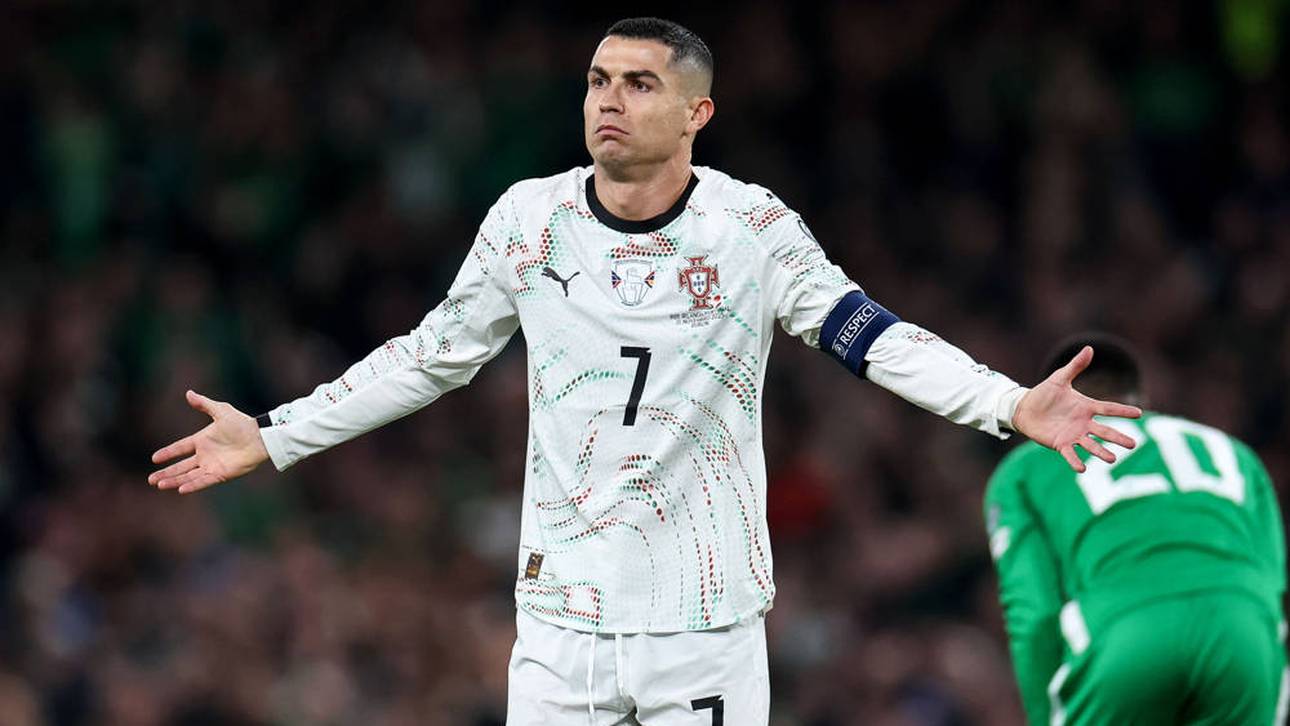 Cristiano Ronaldo sah gegen Irland die Rote Karte