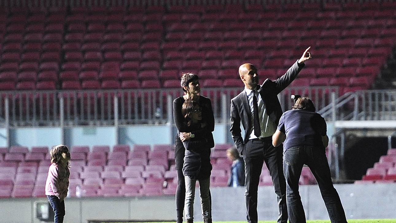 Pep Guardiola mit seiner Familie