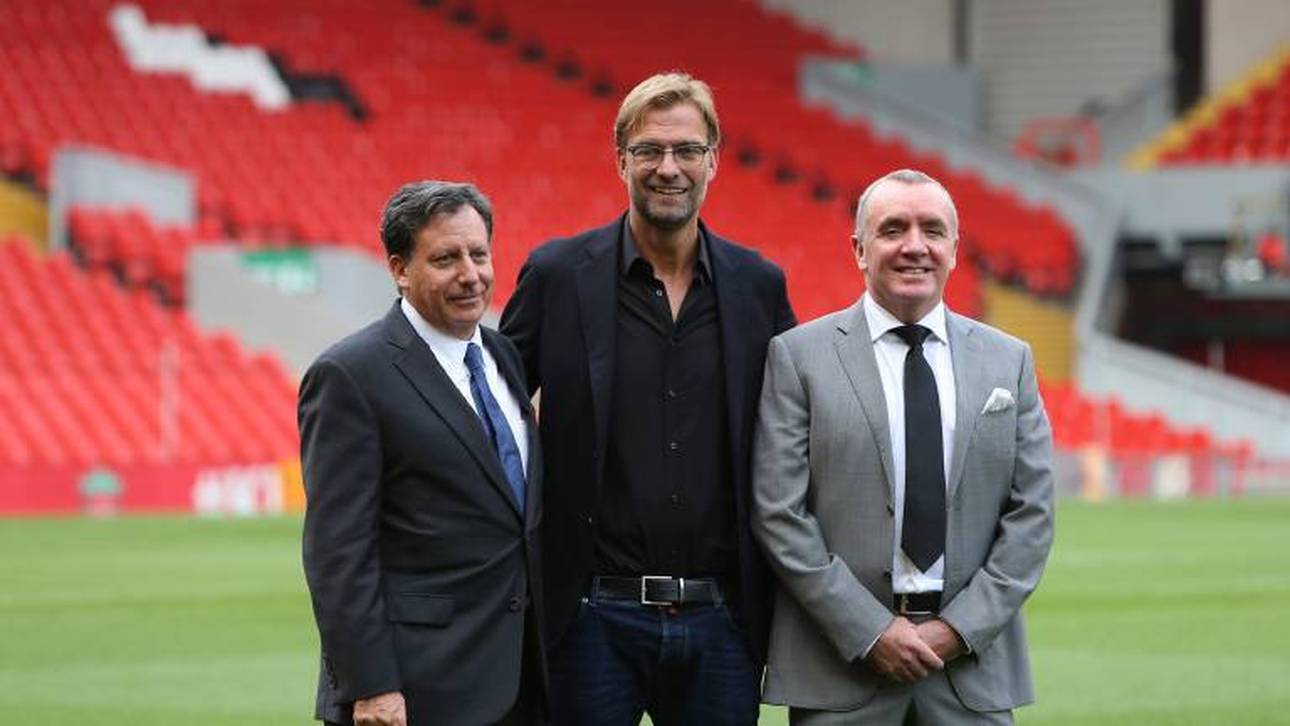 Tom Werner (l.) bei der Vorstellung von Jürgen Klopp 2015