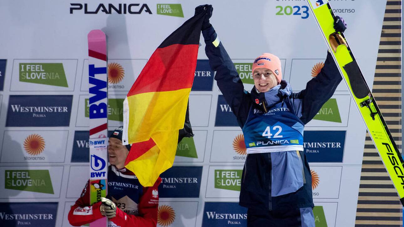 Für Karl Geiger stehen schon Gold und Bronze in Planica zu Buche