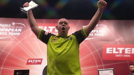 Michael van Gerwen gewinnt zum vierten Mal in seiner Karriere den German Darts Grand Prix und schlägt im Finale Gian van Veen.
