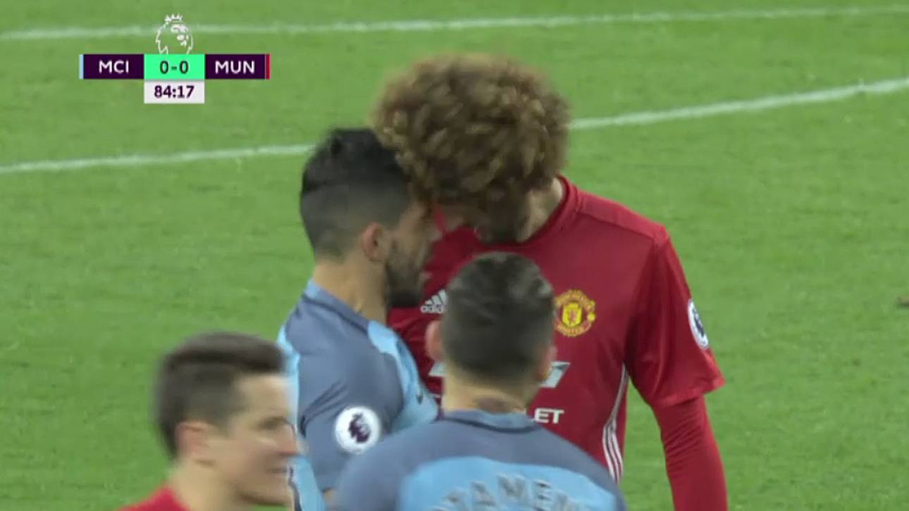 Kopfstoß-Eklat im Manchester-Derby