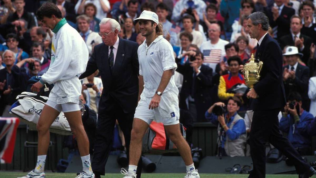Andre Agassi besiegte im Finale von Wimbledon 1992 Goran Ivanisevic