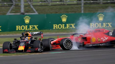 Im vergangenen Jahr verursachte Sebastian Vettel in Silverstone einen Unfall mit Max Verstappen