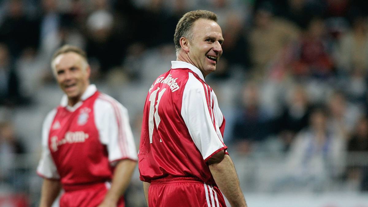 KARL-HEINZ und MICHAEL RUMMENIGGE (242 Tore): Während Bayern-Boss Karl-Heinz (r.) 162 Mal für den deutschen Rekordmeister erfolgreich war, kommt Michael (l.) neben 44 Treffern für die Münchner auch auf 36 für den BVB