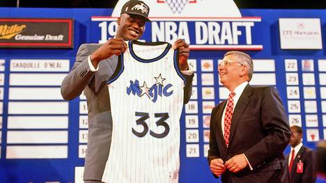 Shaquille O'Neal wurde im NBA-Draft 1992 vor den Orlando Magic an erster Stelle ausgewählt