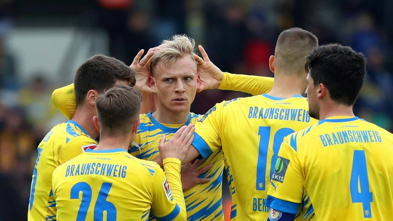 2:1 gegen Sandhausen: Braunschweig klettert auf Rang 13