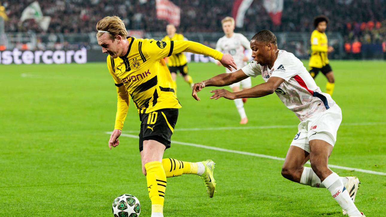 Julian Brandt (l.) enttäuschte gegen Lille