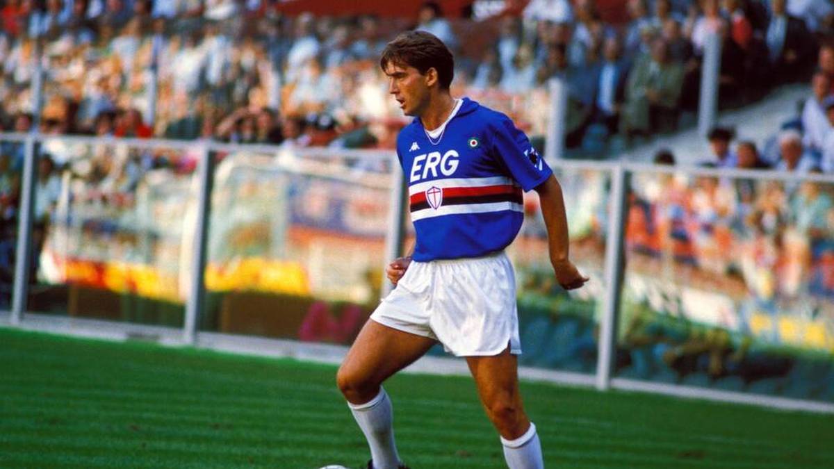 Roberto Mancini im Trikot von Sampdoria Genua