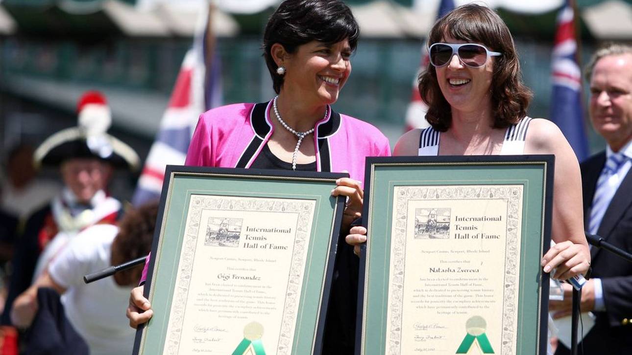 Gigi Fernandez und Natalia Zvereva (r.) zogen 2010 in die Tennis Hall of Fame ein