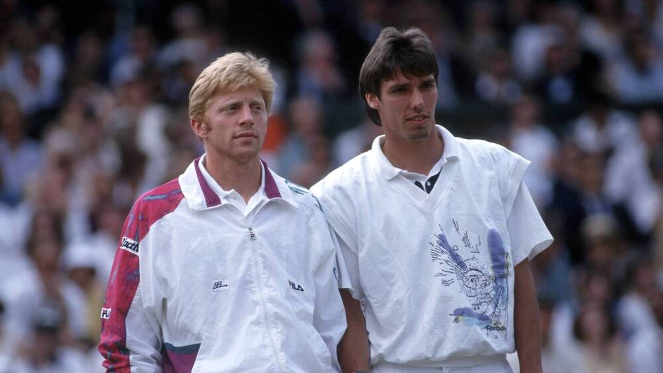 Michael Stich (re.) konnte Boris Becker im Wimbledon-Finale von 1991 besiegen