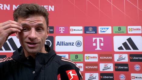 Harry Kane sieht gegen Mainz seine fünfte gelbe Karte und fehlt damit im Spiel gegen Leipzig - bei dem sich Bayern zum deutschen Meister krönen könnte. Thomas Müller spricht über die gelbe Karte und die Gefühlslage bei Harry Kane. 